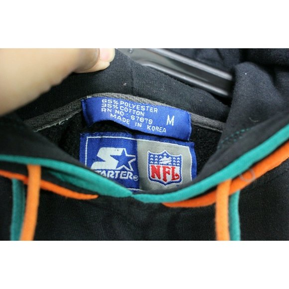 VTG Starter Miami Dolphins Double Hood Hoodie C647 - Picture 3 of 7